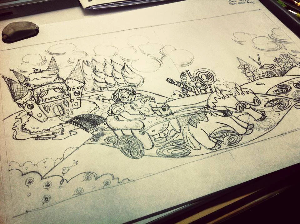 Illustration, conte, jeunesse, croquis